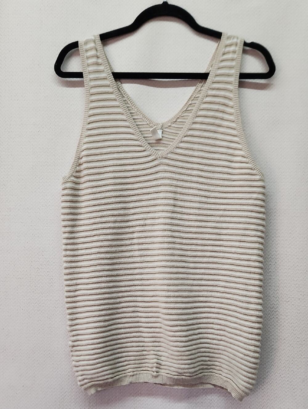 Wishlist Ribbed V-Neck Tank Top - Cream
